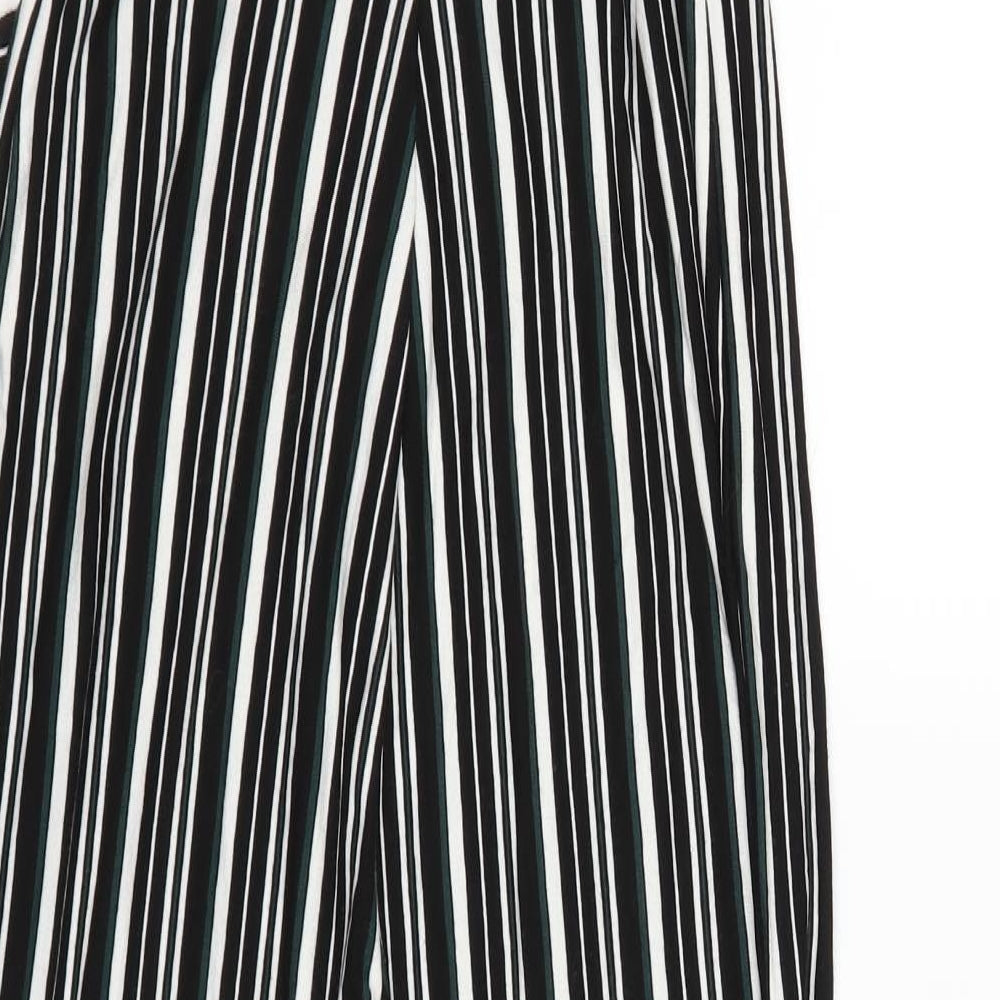 F&F Womens Black Striped  Jumpsuit One-Piece Size 6 L27 in