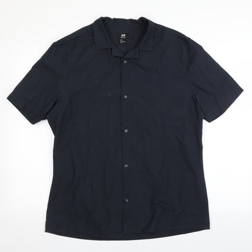 H&M Mens Blue    Button-Up Size L