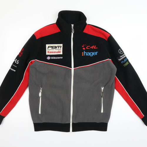 Clinton Enterprises Mens Black  Fleece Full Zip Sweatshirt Size XS  - PBM Kawasaki racing team official merchandise