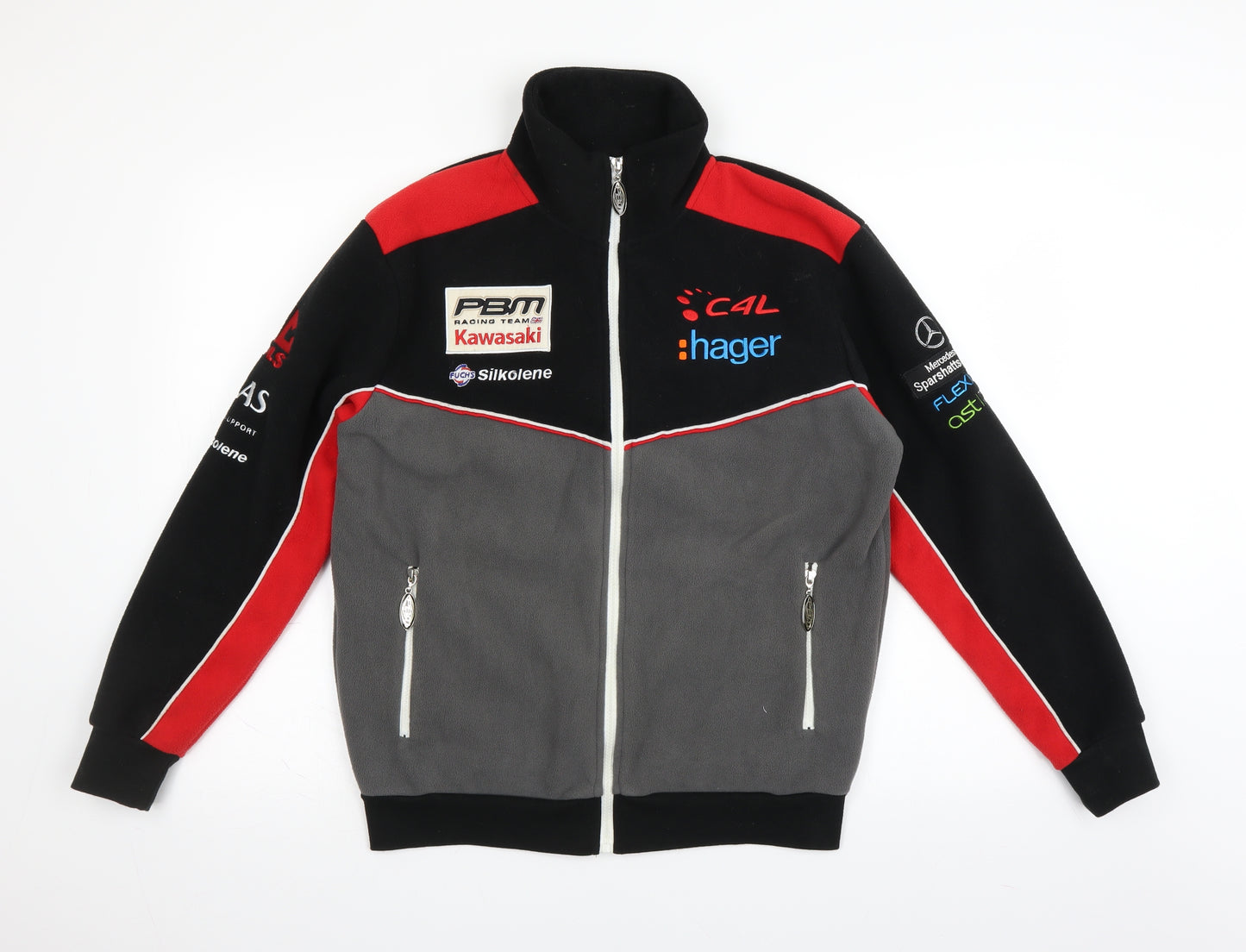 Clinton Enterprises Mens Black  Fleece Full Zip Sweatshirt Size XS  - PBM Kawasaki racing team official merchandise