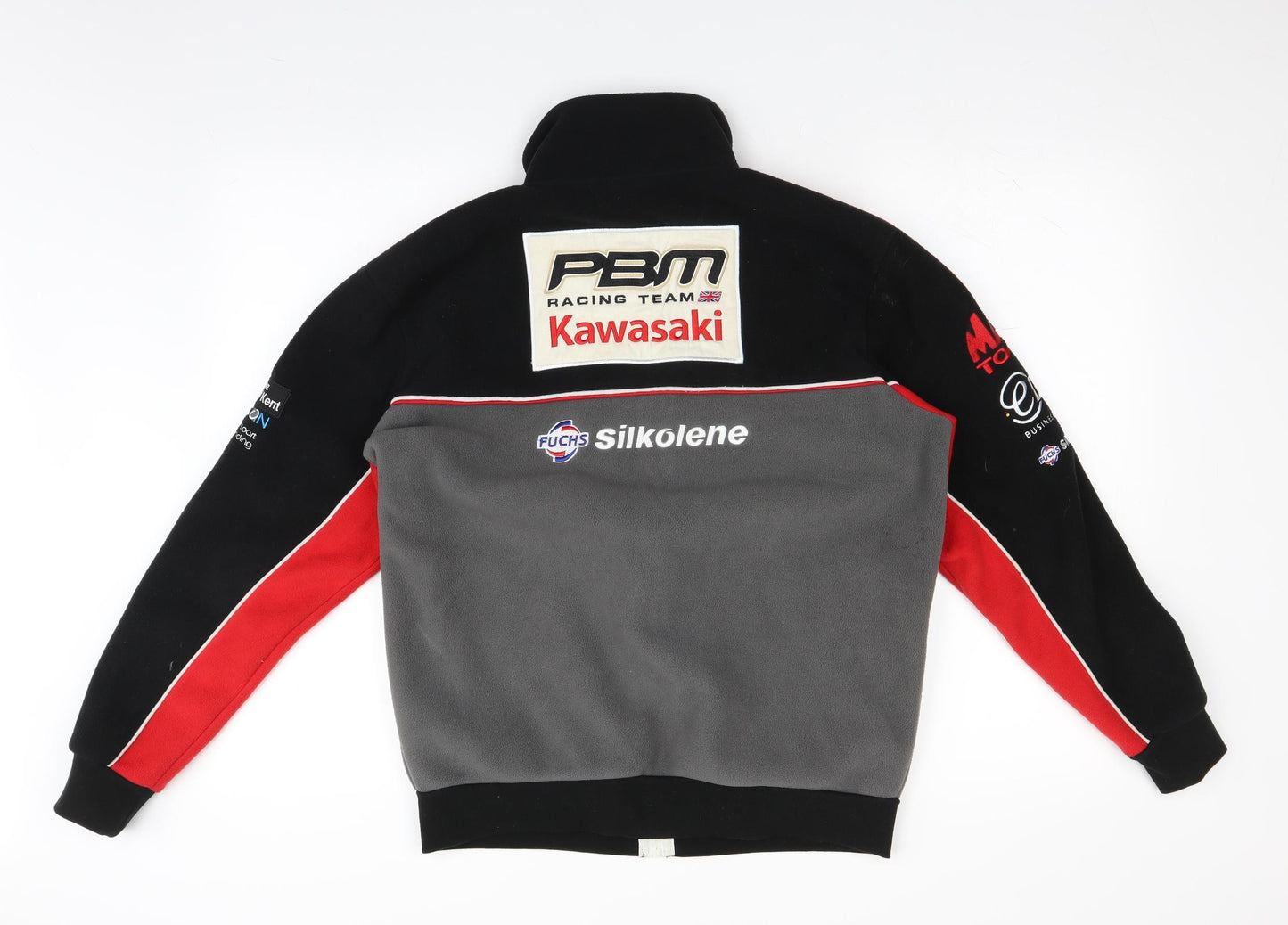 Clinton Enterprises Mens Black  Fleece Full Zip Sweatshirt Size XS  - PBM Kawasaki racing team official merchandise