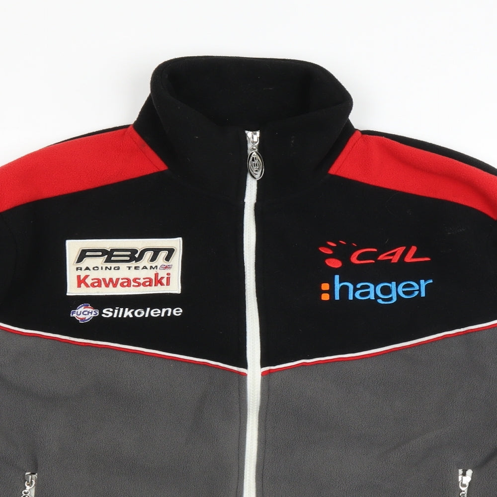 Clinton Enterprises Mens Black  Fleece Full Zip Sweatshirt Size XS  - PBM Kawasaki racing team official merchandise
