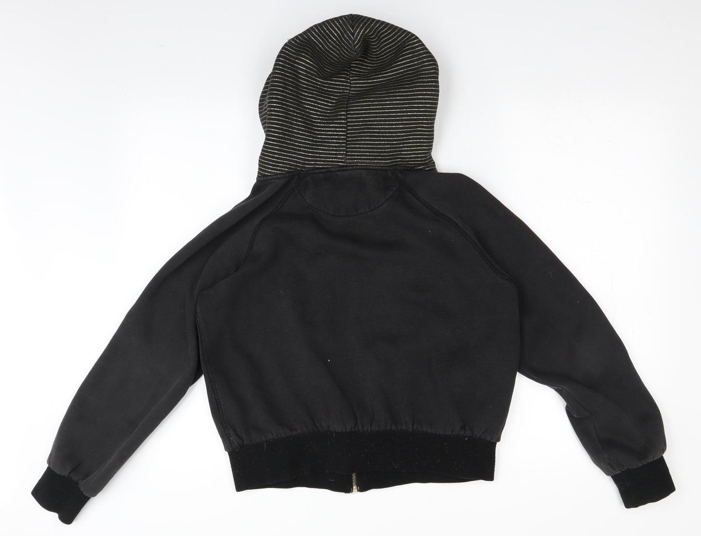 Paul's Boutique Womens Black   Full Zip Hoodie Size L  - gold accents