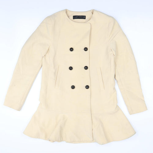 Zara Womens Beige   Overcoat Coat Size XS