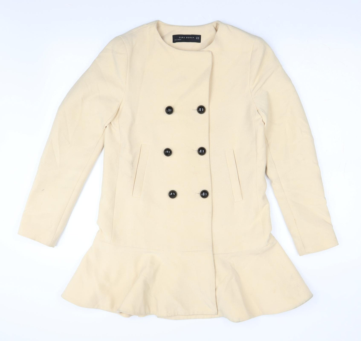 Zara Womens Beige   Overcoat Coat Size XS