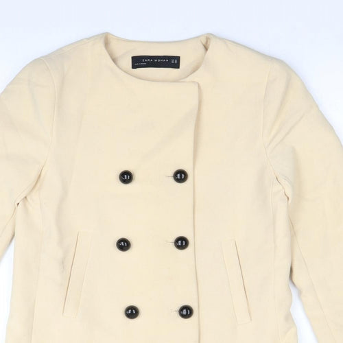Zara Womens Beige   Overcoat Coat Size XS