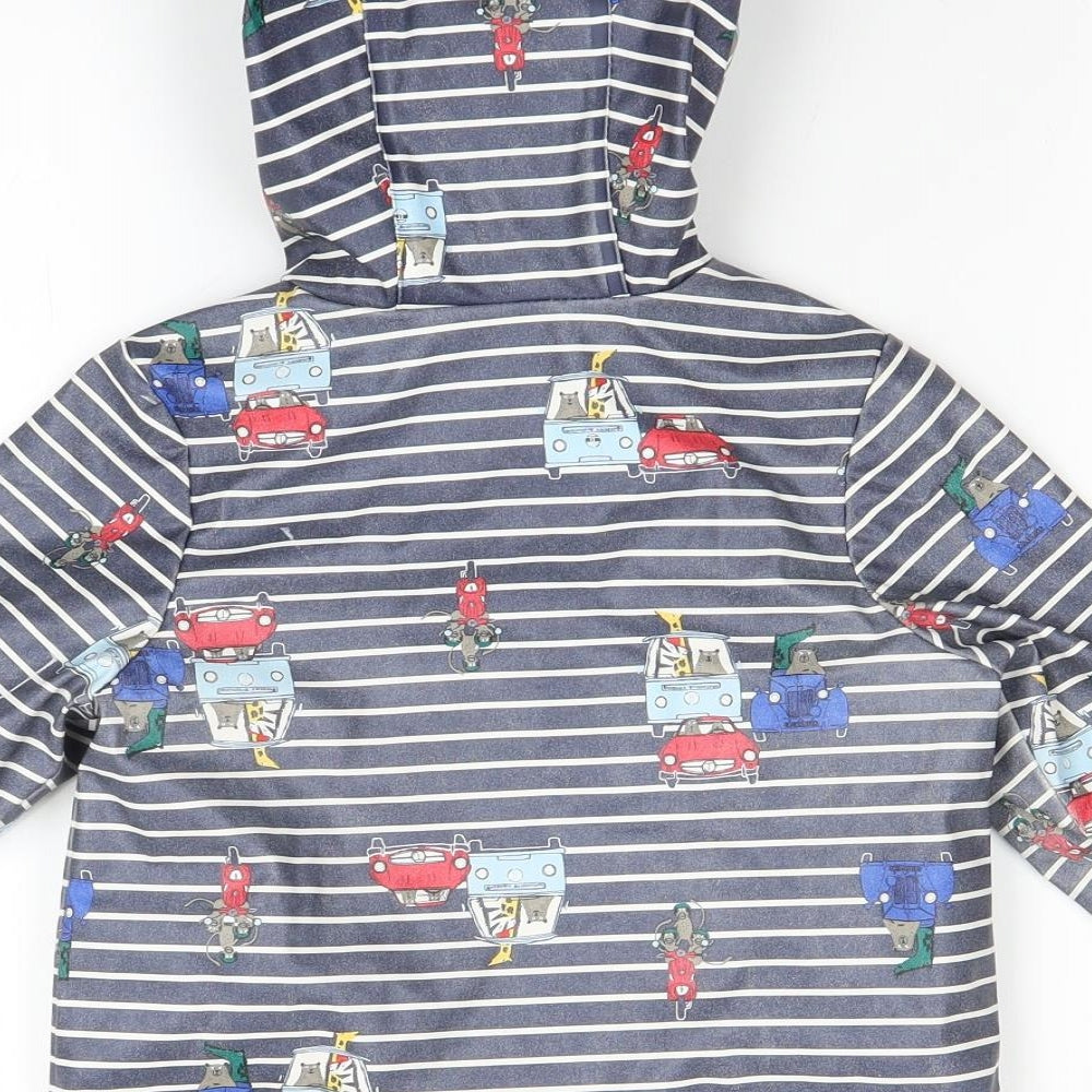 Joules Boys Blue Striped  Rain Coat Coat Size 2 Years  - Cars