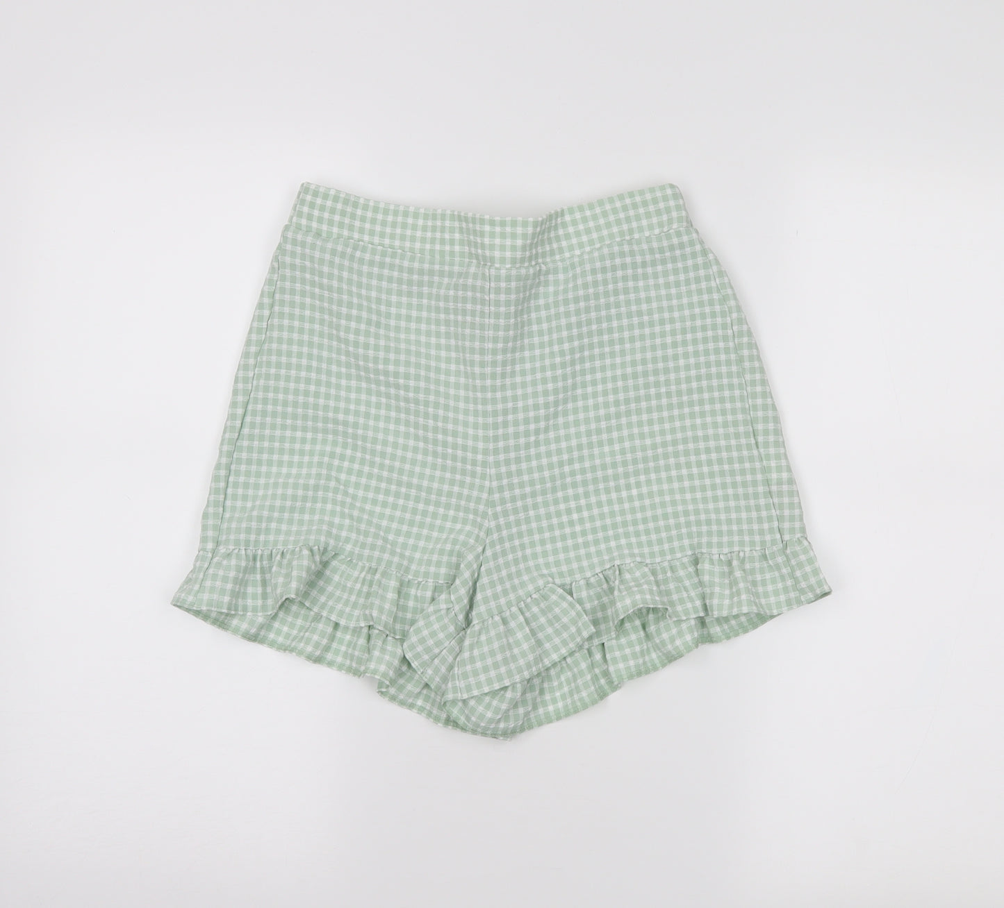 Primark Womens Green Chevron  Hot Pants Shorts Size 8