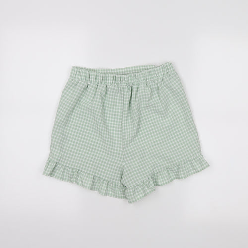 Primark Womens Green Chevron  Hot Pants Shorts Size 8