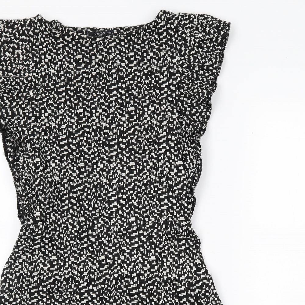Mango Womens Black   Skater Dress  Size S