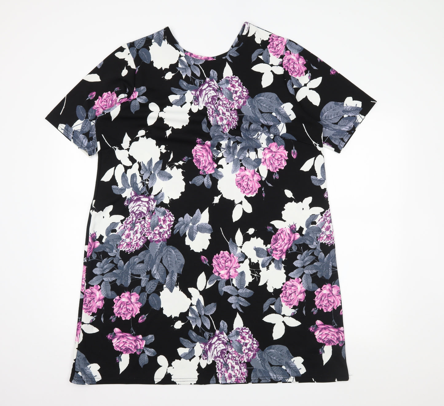 Girls On Film Womens Black Floral  Basic Blouse Size 20