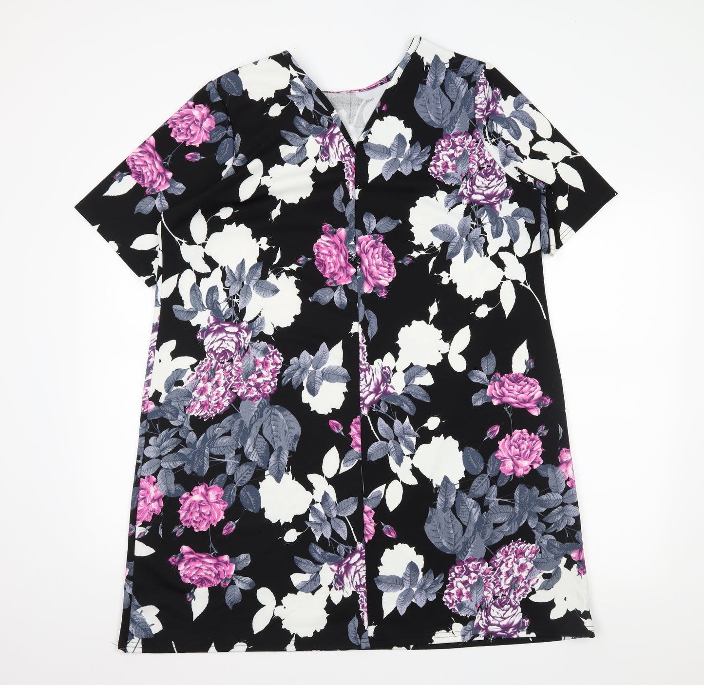 Girls On Film Womens Black Floral  Basic Blouse Size 20