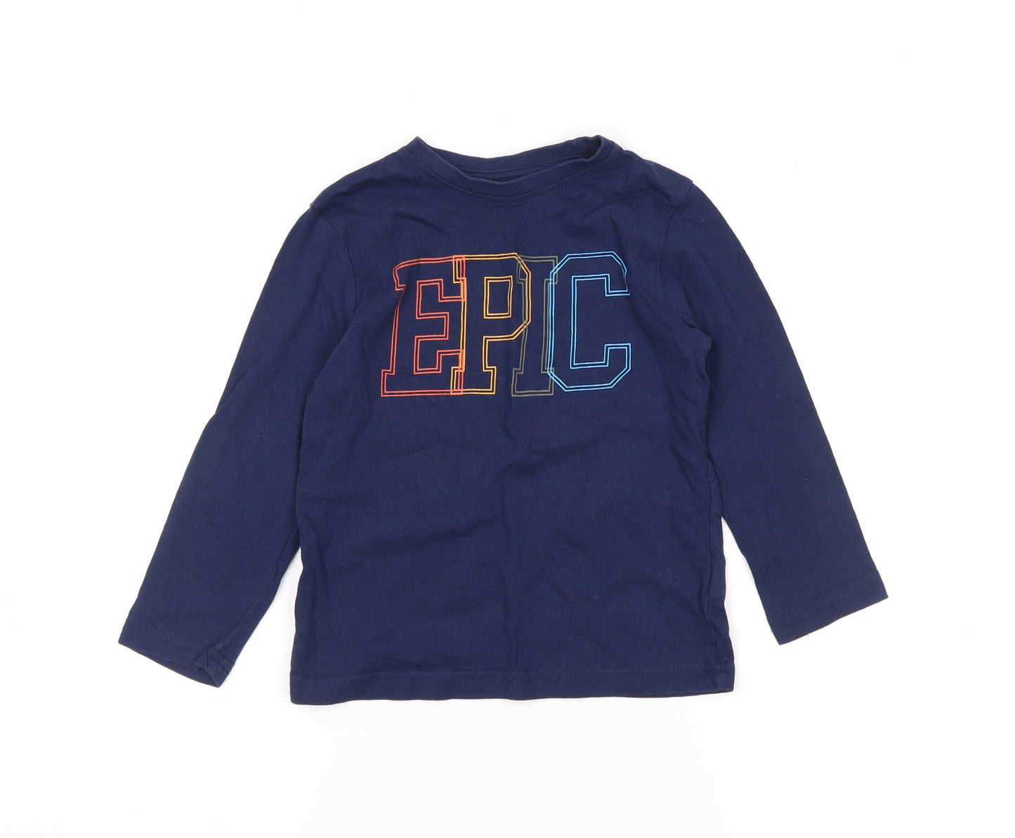 Primark Boys Blue   Basic T-Shirt Size 3-4 Years