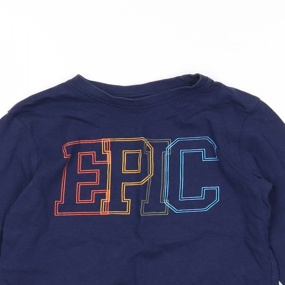 Primark Boys Blue   Basic T-Shirt Size 3-4 Years