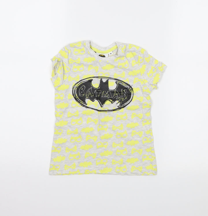 Batman Girls Grey   Pullover T-Shirt Size 3 Years