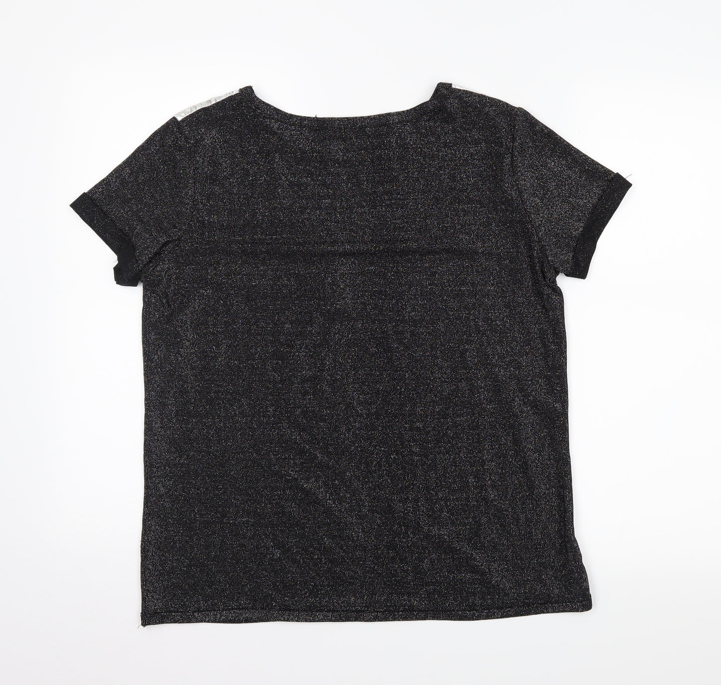 pink studio Womens Black   Basic T-Shirt Size L
