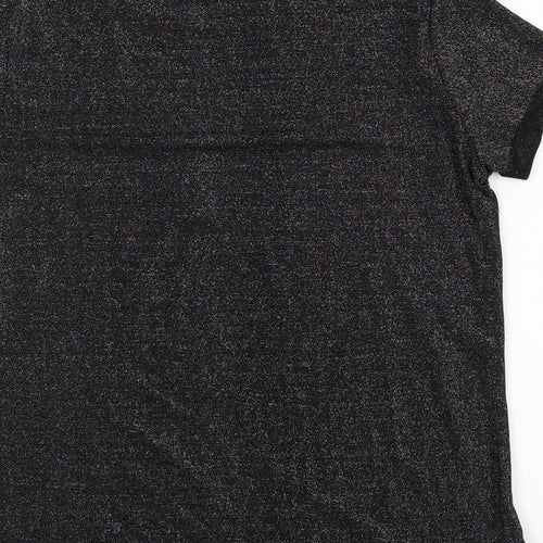 pink studio Womens Black   Basic T-Shirt Size L