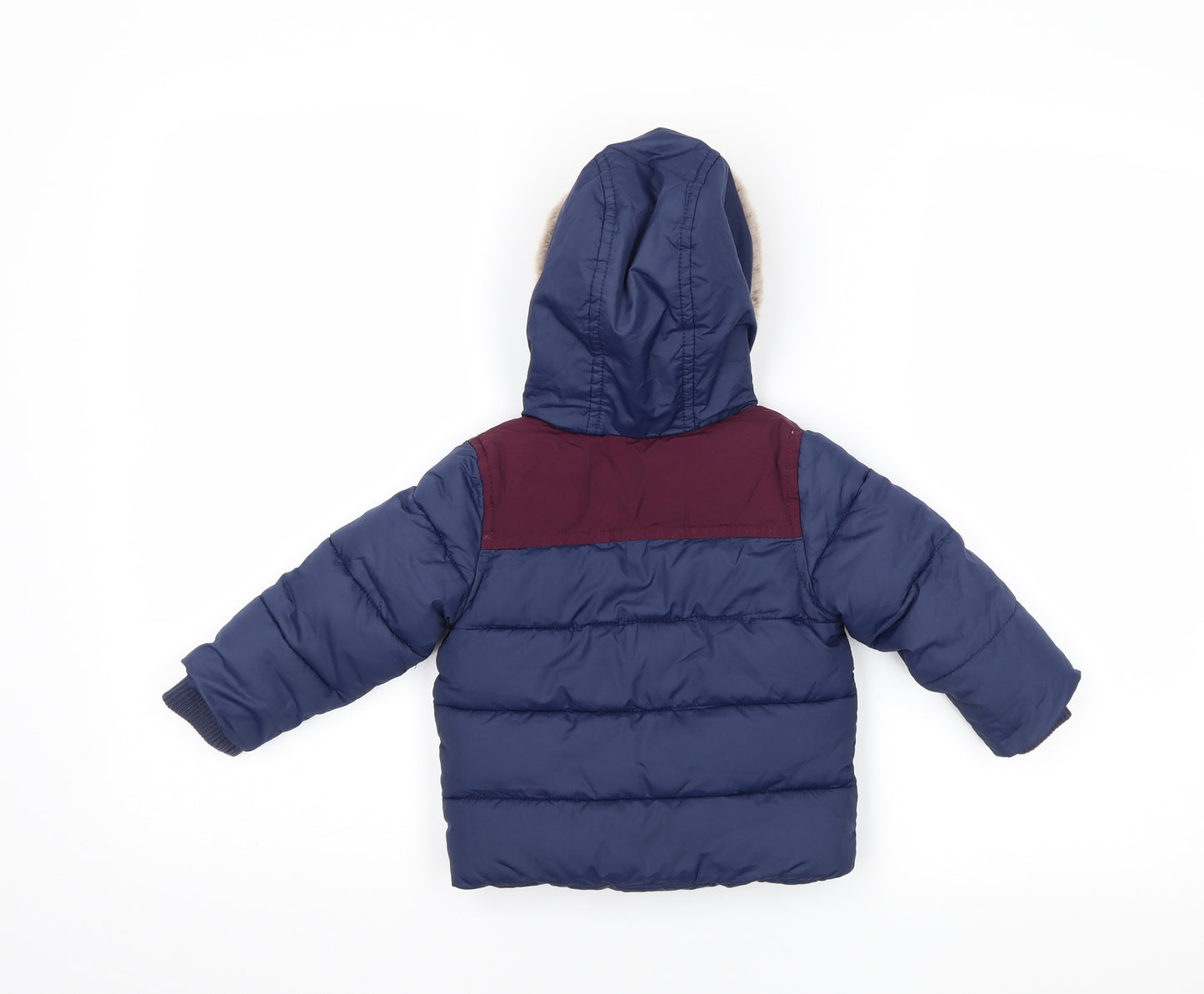 John Lewis Boys Blue   Puffer Jacket Coat Size 6-9 Months