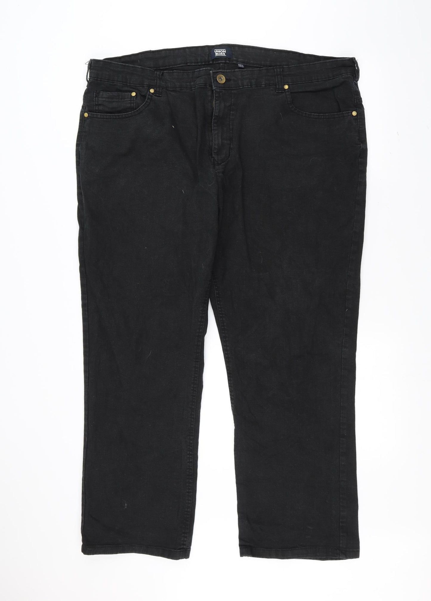 Union Blues Mens Black   Straight Jeans Size 44 L30 in