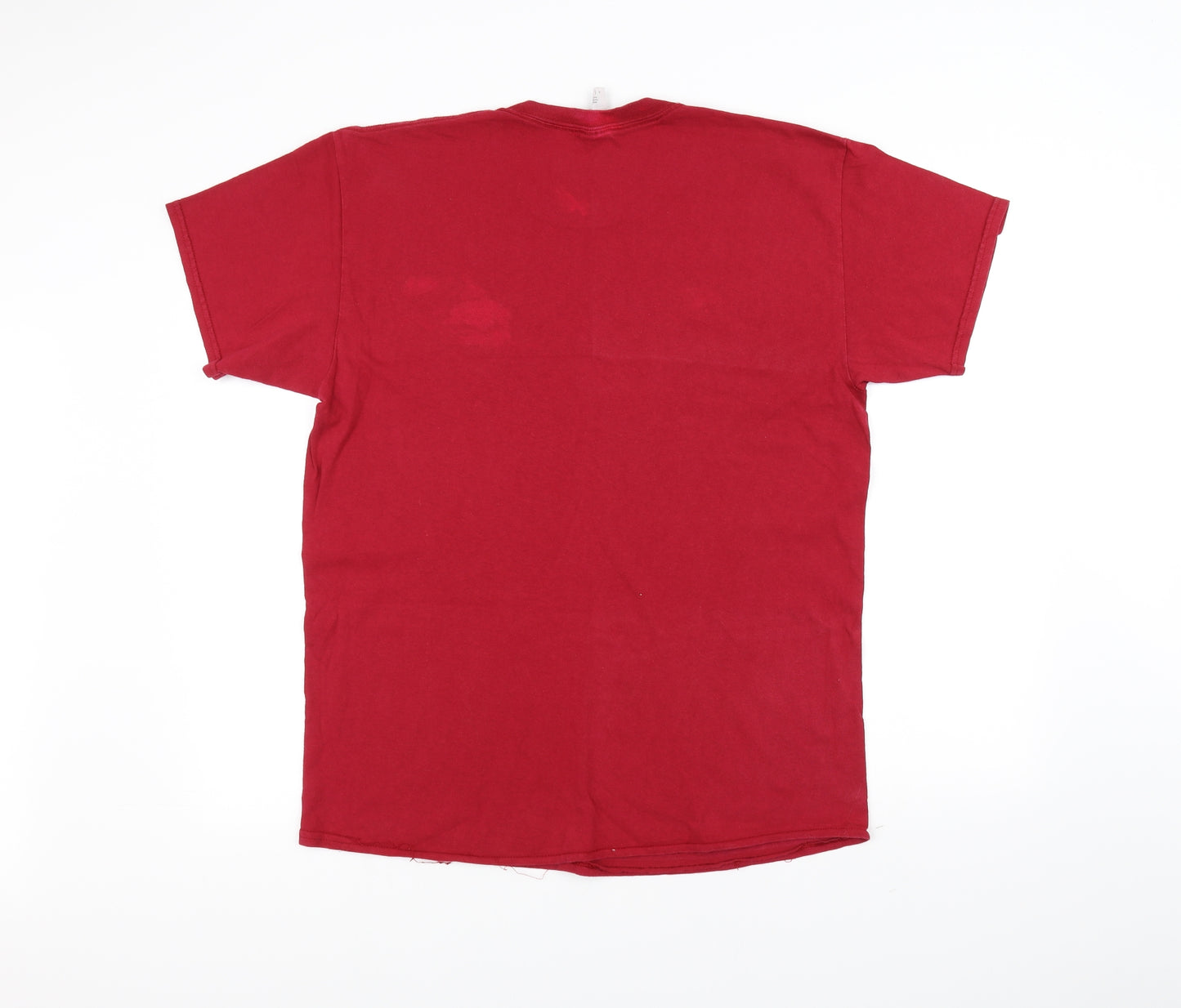 Gilden Mens Red    T-Shirt Size L