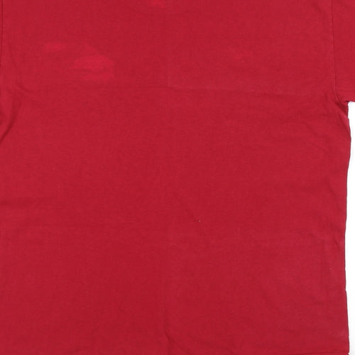 Gilden Mens Red    T-Shirt Size L