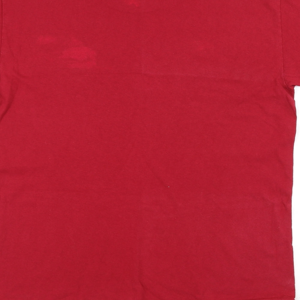 Gilden Mens Red    T-Shirt Size L