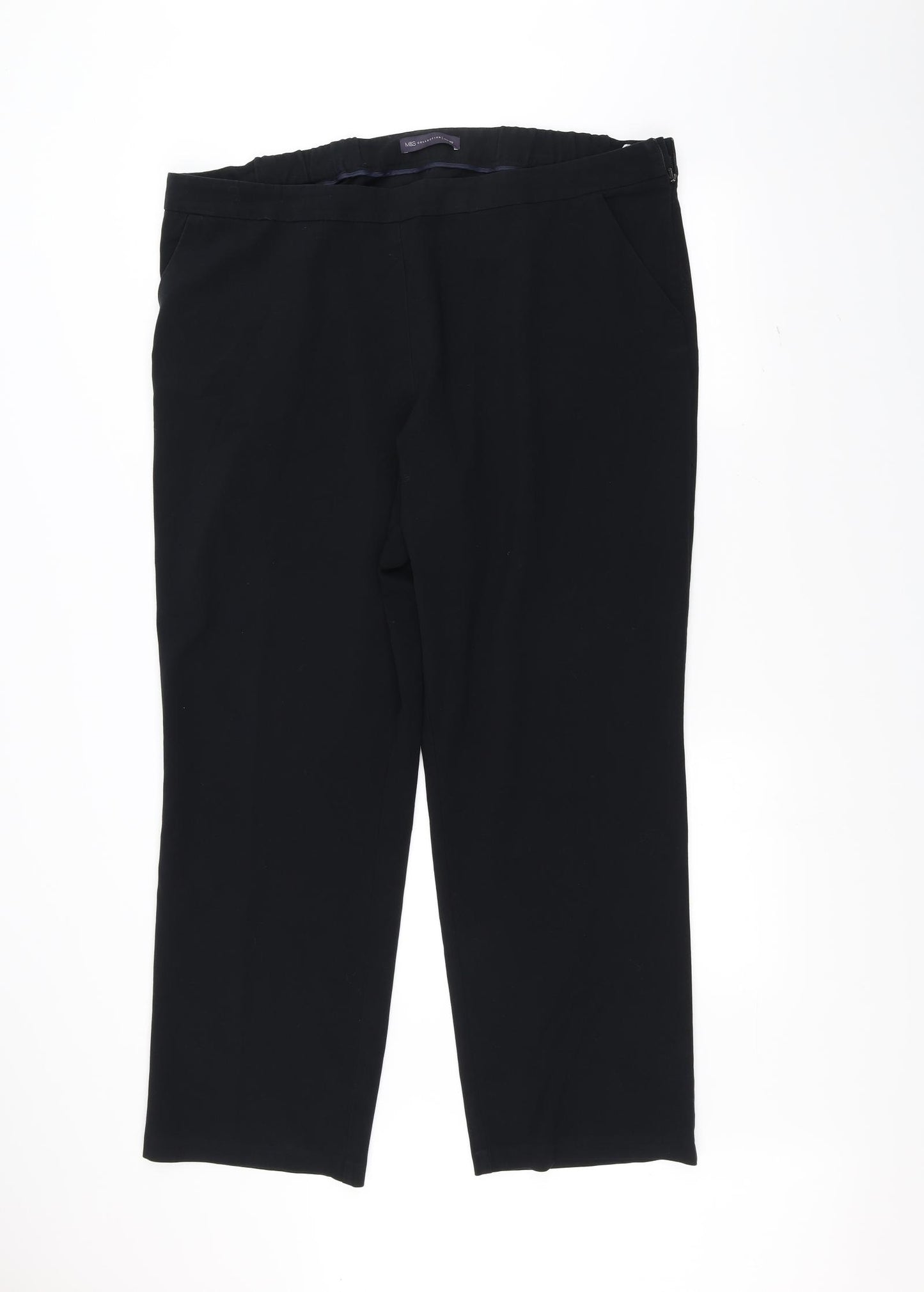 Marks and Spencer Womens Black   Trousers  Size 20 L27 in