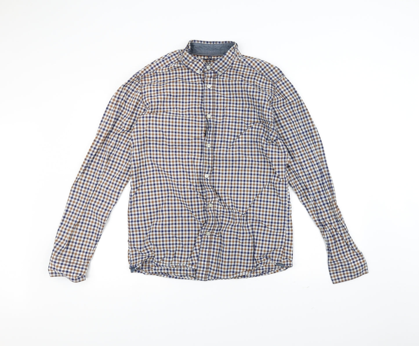 boston crew Mens Brown    Dress Shirt Size M