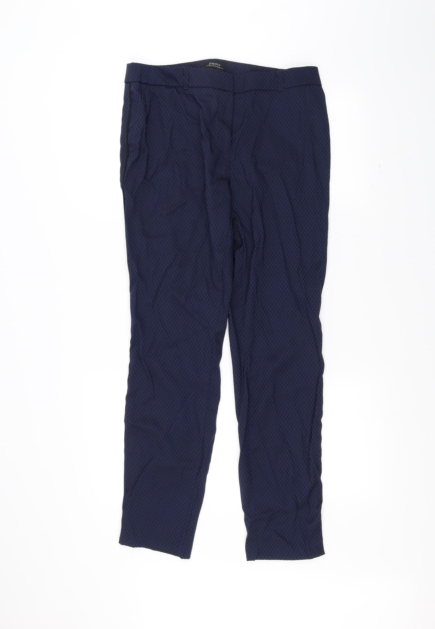 Papaya Womens Blue   Trousers  Size 12 L27 in