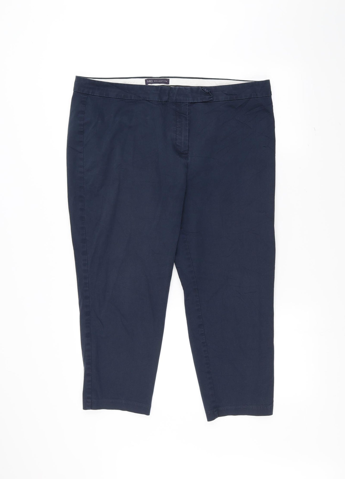 Marks and Spencer Womens Blue   Trousers  Size 18 L20 in