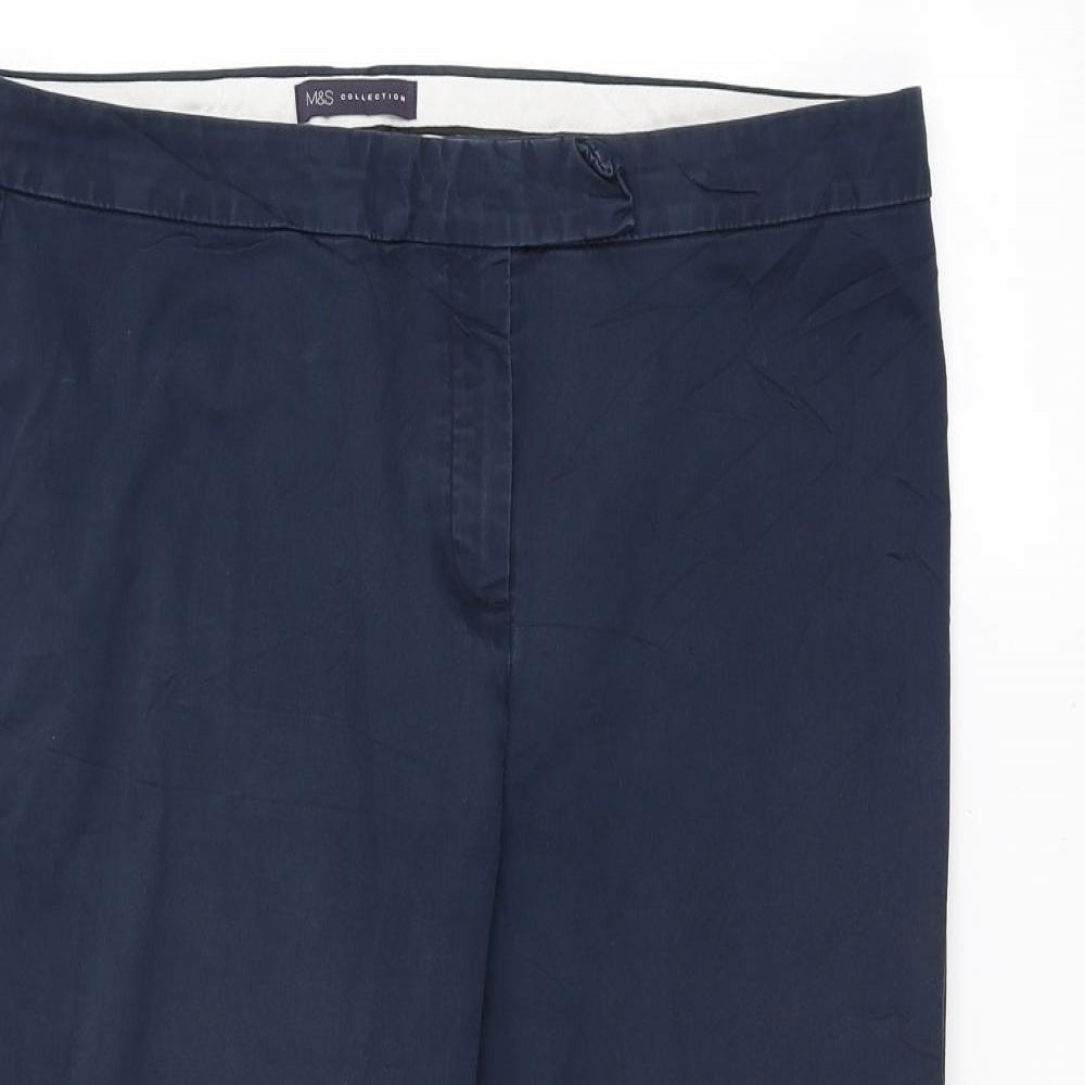 Marks and Spencer Womens Blue   Trousers  Size 18 L20 in