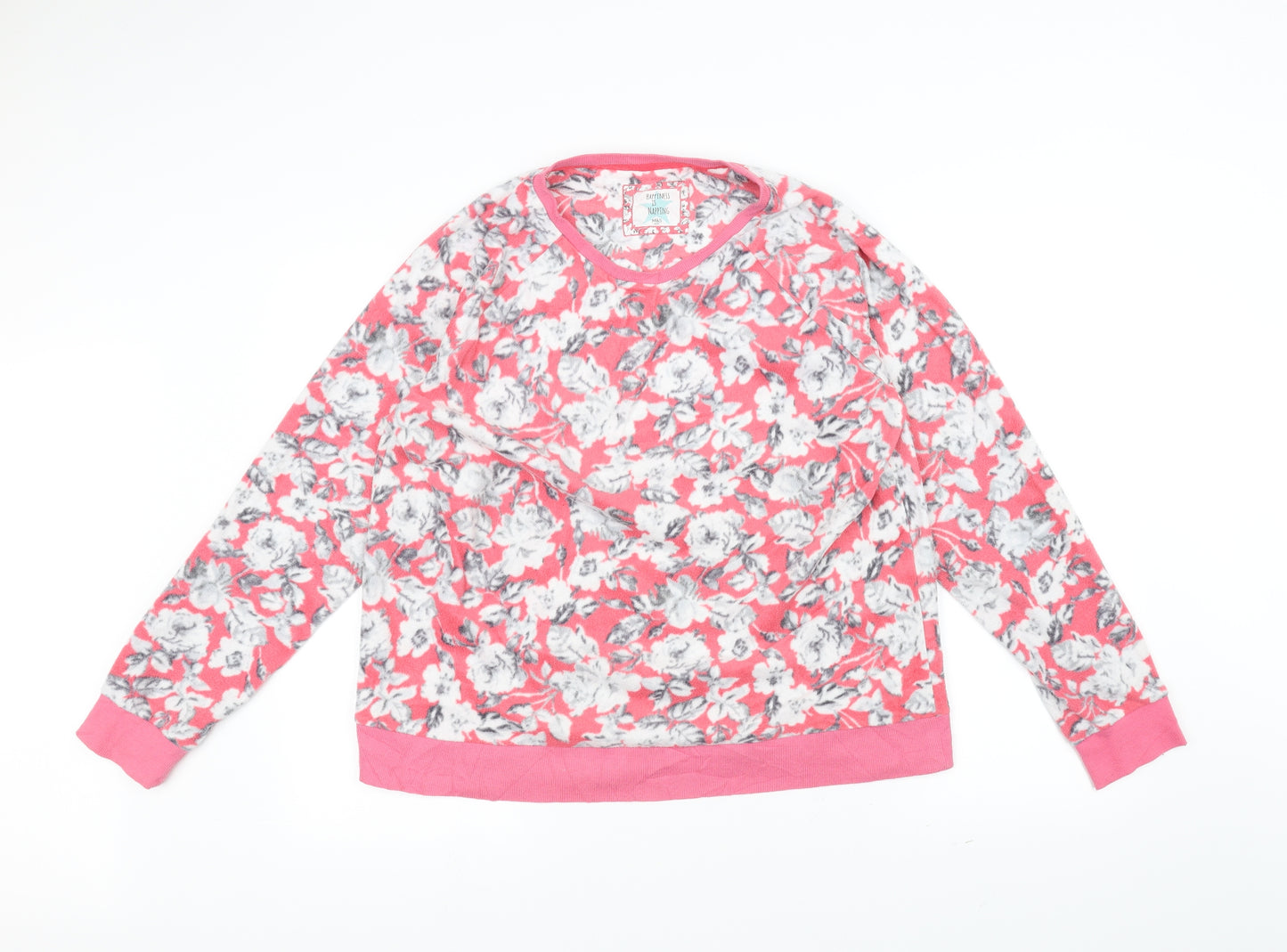 Marks and Spencer Womens Pink Floral  Pullover Jumper Size 16