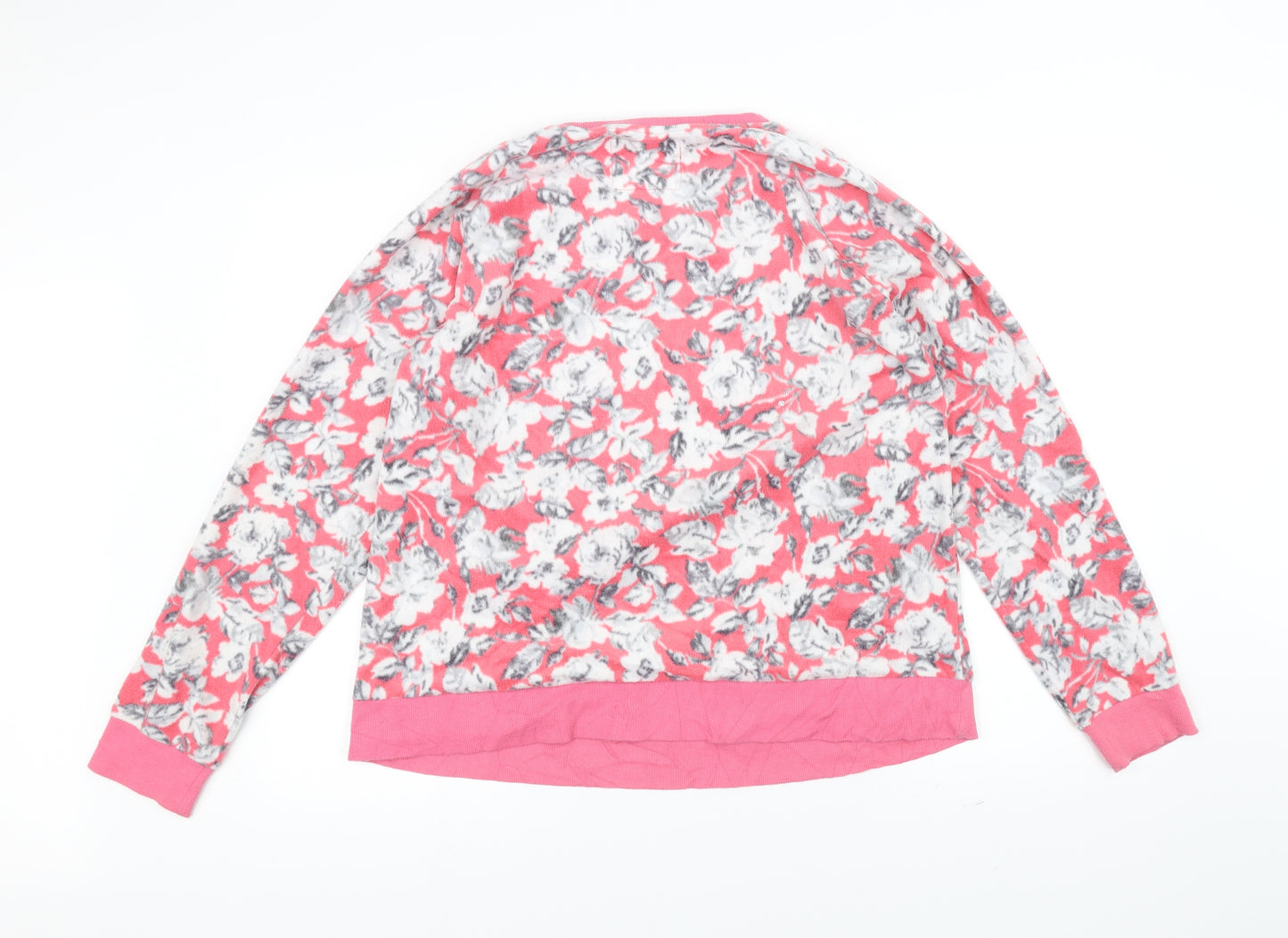 Marks and Spencer Womens Pink Floral  Pullover Jumper Size 16
