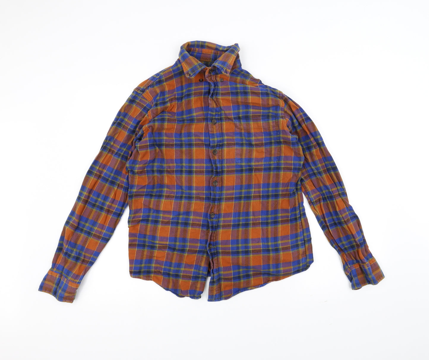 Land's End Mens Orange    Dress Shirt Size S