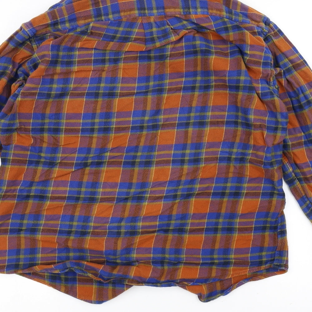 Land's End Mens Orange    Dress Shirt Size S