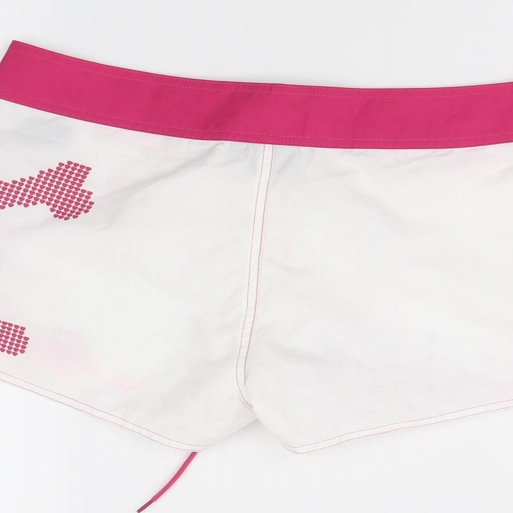 No Fear Womens White   Sweat Shorts Size 14