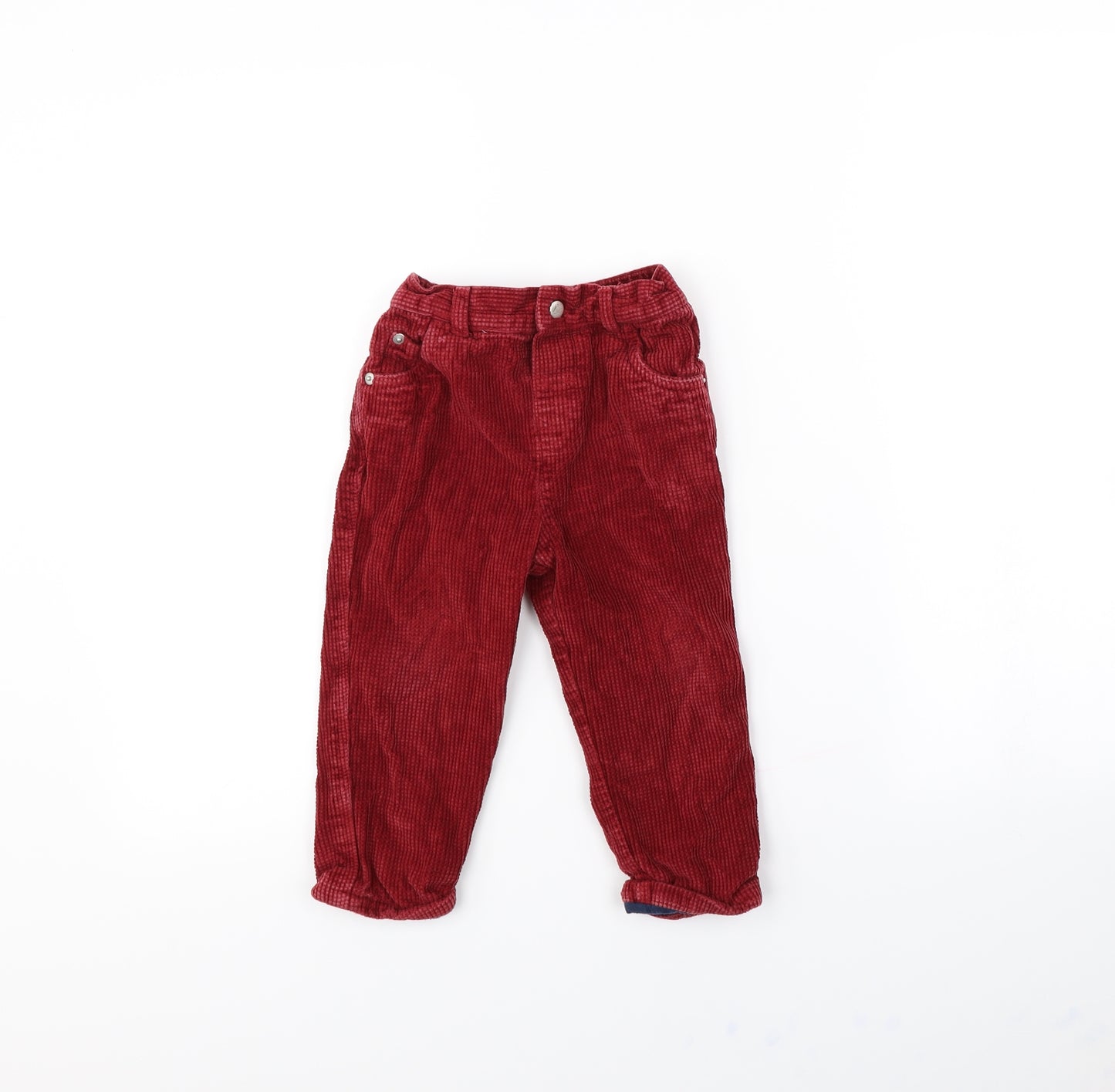 M&Co Boys Red   Cargo Trousers Size 18 Months