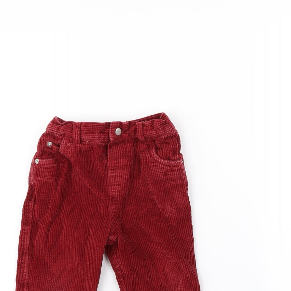 M&Co Boys Red   Cargo Trousers Size 18 Months