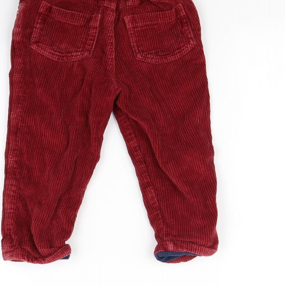 M&Co Boys Red   Cargo Trousers Size 18 Months