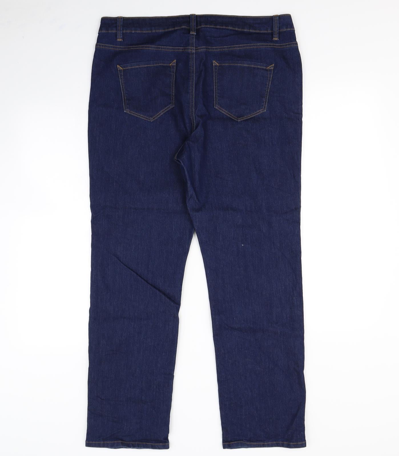 George Womens Blue   Straight Jeans Size 16 L30 in