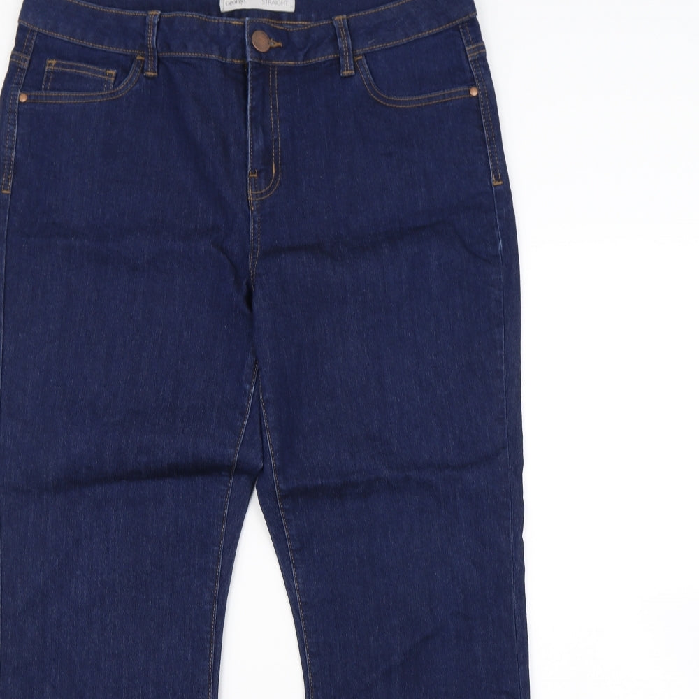George Womens Blue   Straight Jeans Size 16 L30 in