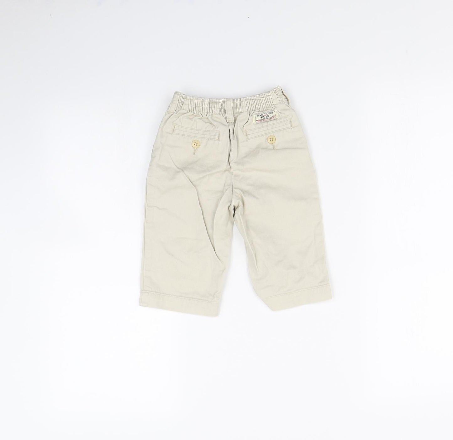 Ralph Lauren Boys Beige  Ramie Cargo Trousers Size 12 Months