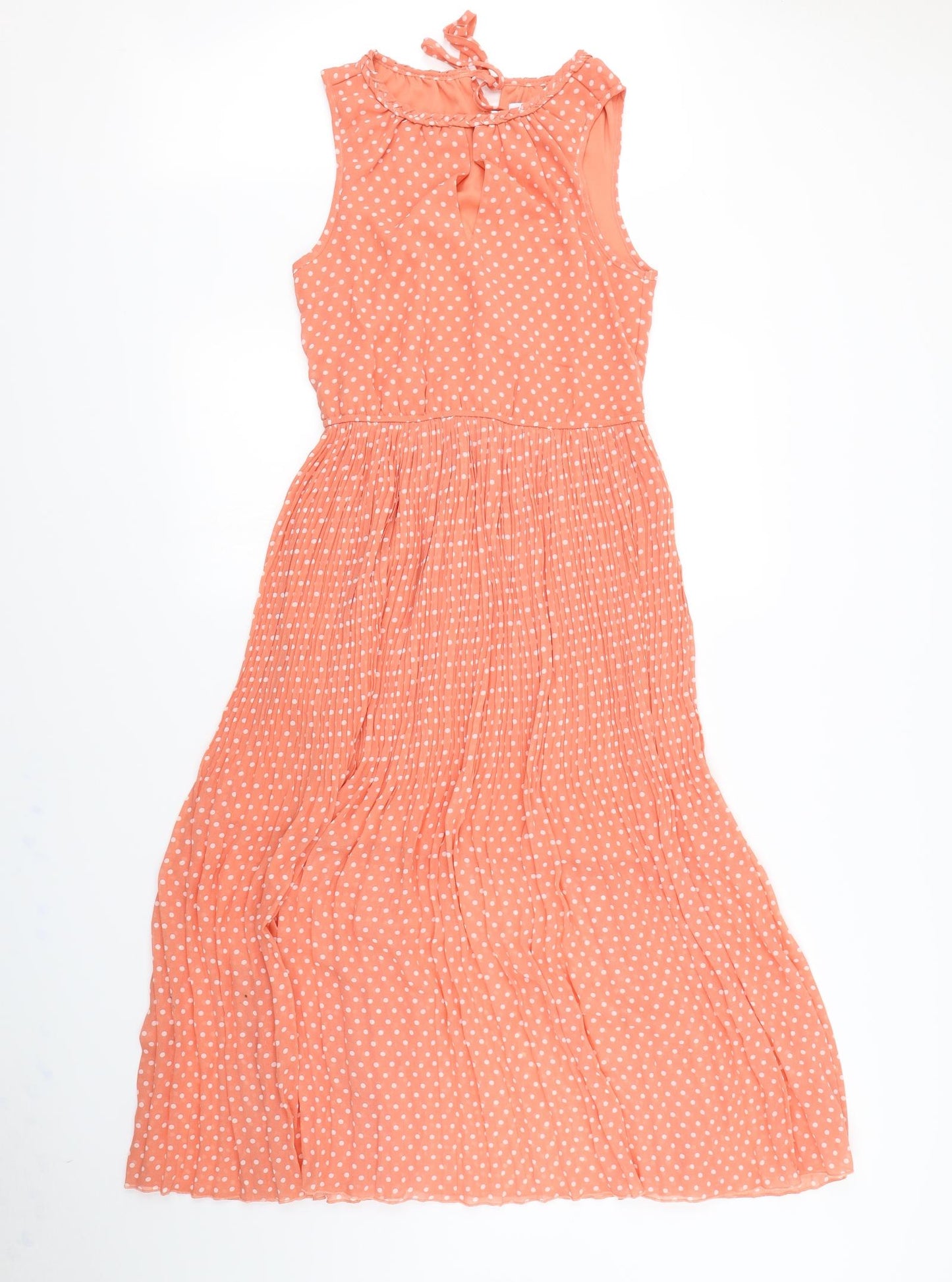 Blue vanilla Womens Pink Polka Dot  Fit & Flare  Size 10