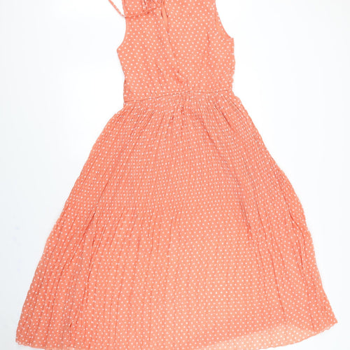 Blue vanilla Womens Pink Polka Dot  Fit & Flare  Size 10