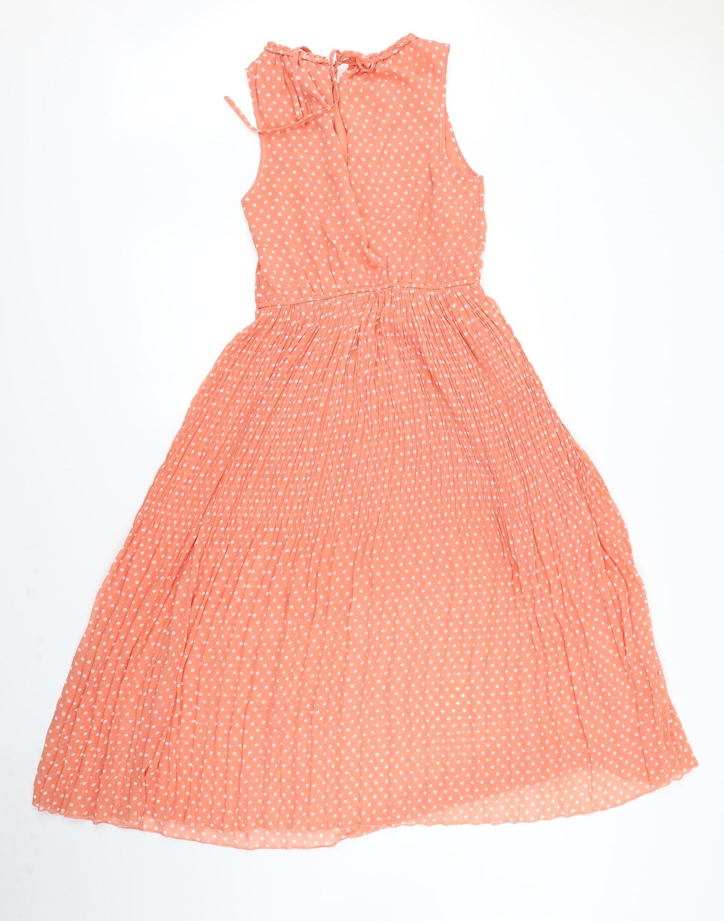 Blue vanilla Womens Pink Polka Dot  Fit & Flare  Size 10