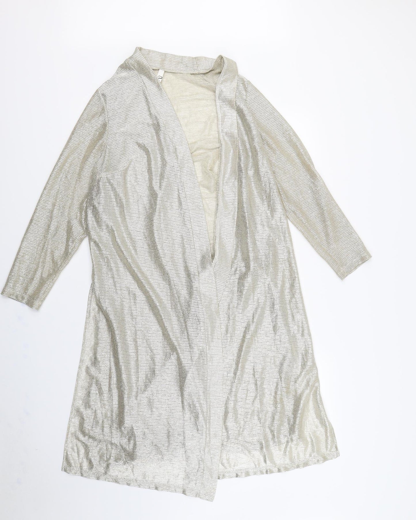 Preworn Womens Gold   Cardigan Jumper Size 18