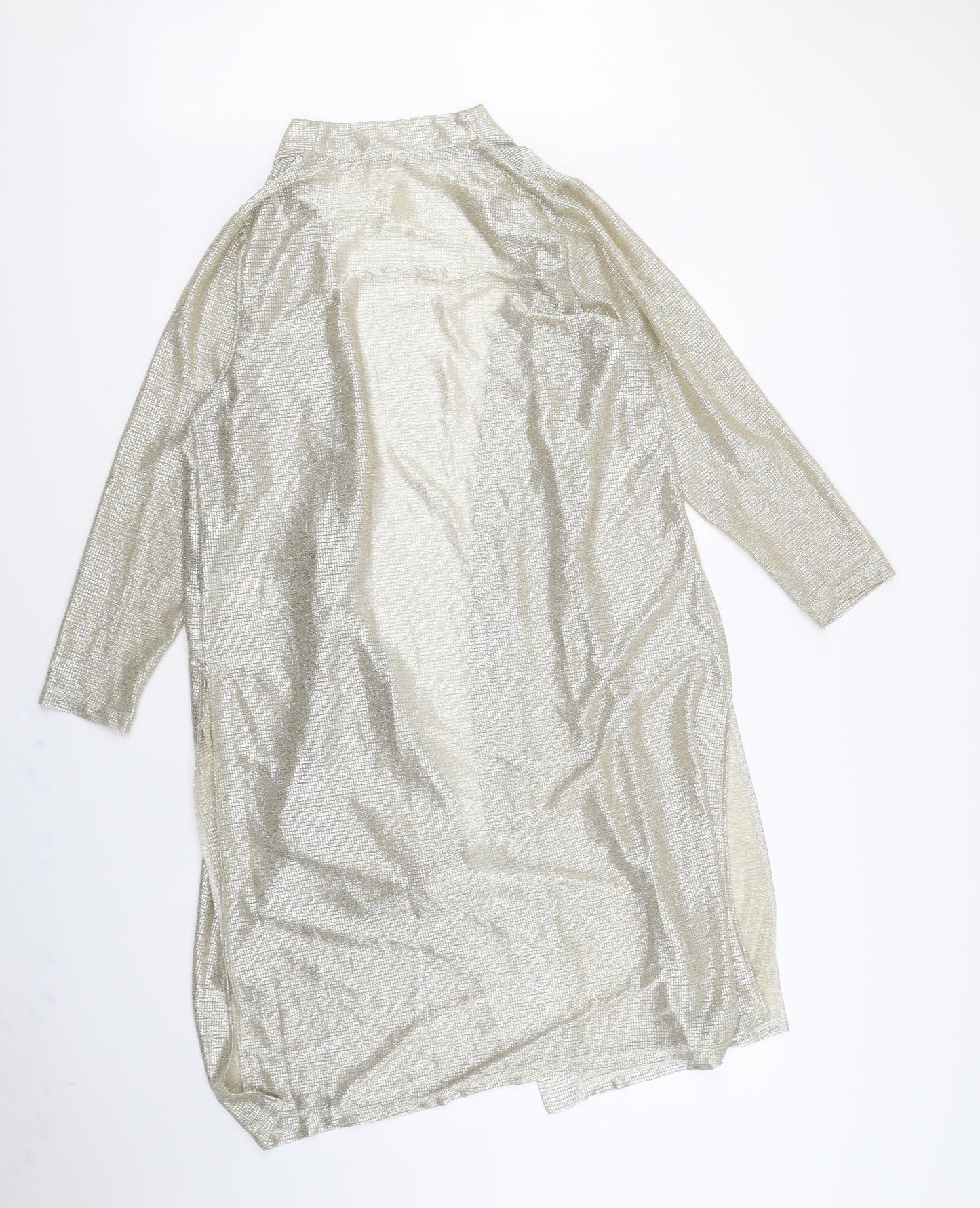 Preworn Womens Gold   Cardigan Jumper Size 18