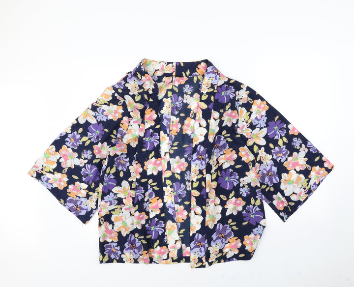 So Fabulous Womens Blue Floral  Jacket  Size 16