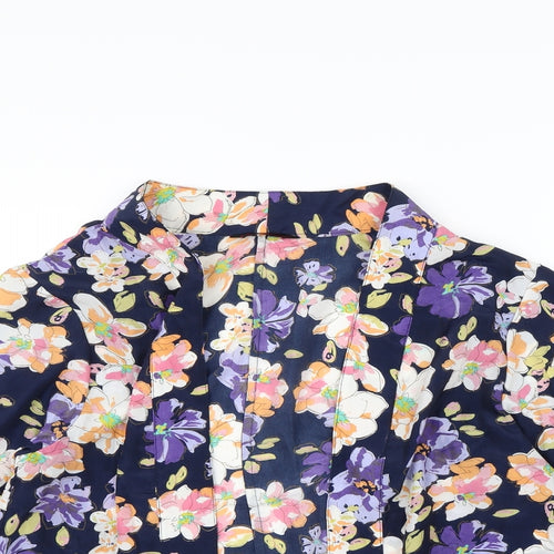So Fabulous Womens Blue Floral  Jacket  Size 16