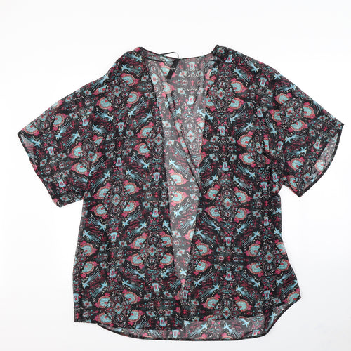 Preworn Womens Black Geometric  Jacket  Size 14